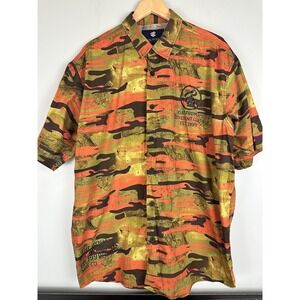 Rocawear Classic Y2K Camo Button Up Shirt Mens 2XB Big Tall Short Sleeve